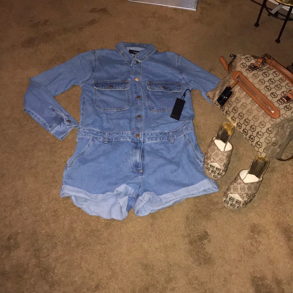 Denim romper